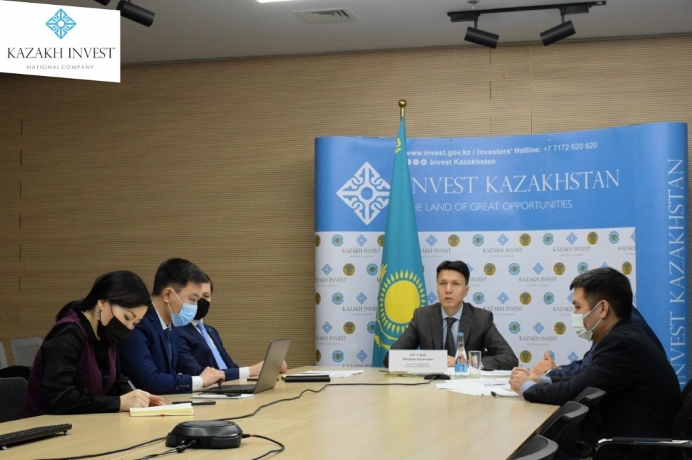 Председатель KAZAKH INVEST провел видеоконференцию с инвесторами СКО